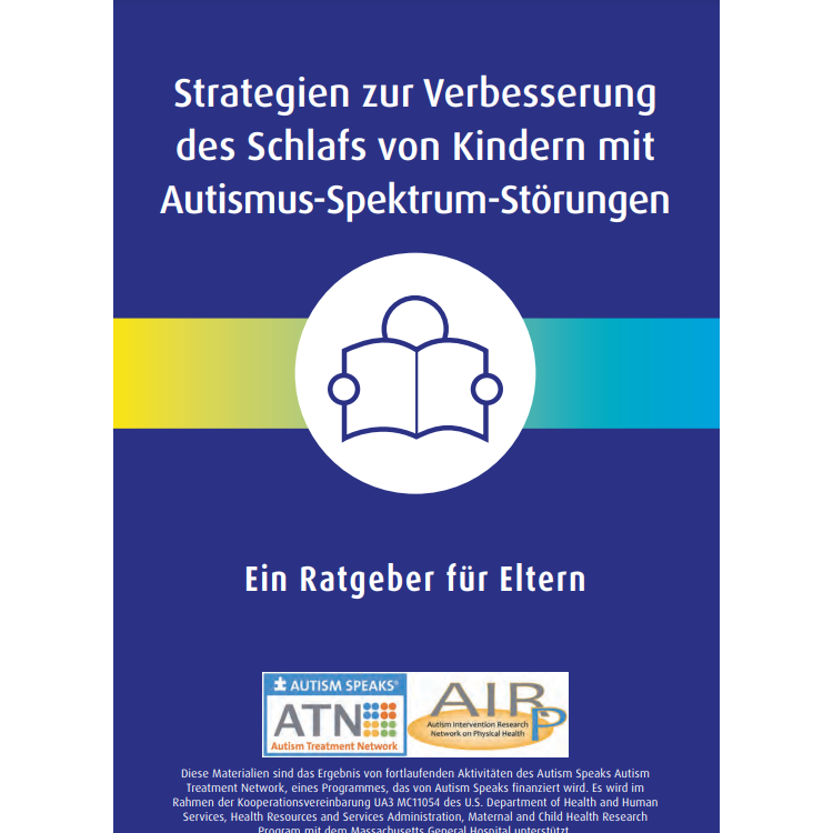 Cover der Broschüre: Ratgeber Schlafhygiene bei Autismus.